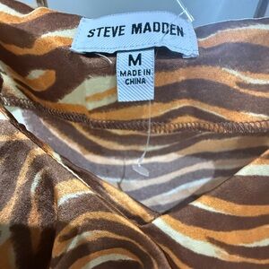 Steve Madden One Shoulder Zebra Print Dress